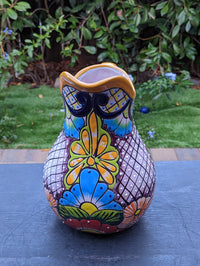 Beverage Pitcher, Handmade Talavera Pottery, Large Pitcher for Water, Lemonade, Drinks, Juice, Home Barware Party Pitcher, Mexican Decor
