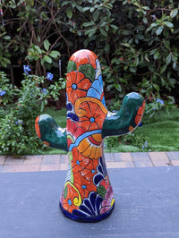 Saguaro Cactus Decor, Mexican Talavera Pottery, Cactus Room Decor - Bedroom, Bathroom, Cactus Decorations, Unique Gift