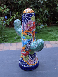 Saguaro Cactus Decor, Mexican Talavera Pottery, Cactus Room Decor - Bedroom, Bathroom, Cactus Decorations, Unique Gift