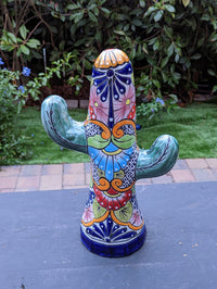 Saguaro Cactus Decor, Mexican Talavera Pottery, Cactus Room Decor - Bedroom, Bathroom, Cactus Decorations, Unique Gift