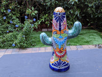 Saguaro Cactus Decor, Mexican Talavera Pottery, Cactus Room Decor - Bedroom, Bathroom, Cactus Decorations, Unique Gift