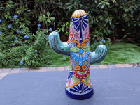 Saguaro Cactus Decor, Mexican Talavera Pottery, Cactus Room Decor - Bedroom, Bathroom, Cactus Decorations, Unique Gift