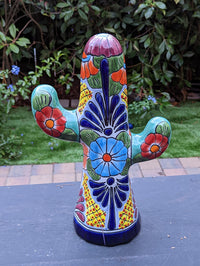 Saguaro Cactus Decor, Mexican Talavera Pottery, Cactus Room Decor - Bedroom, Bathroom, Cactus Decorations, Unique Gift