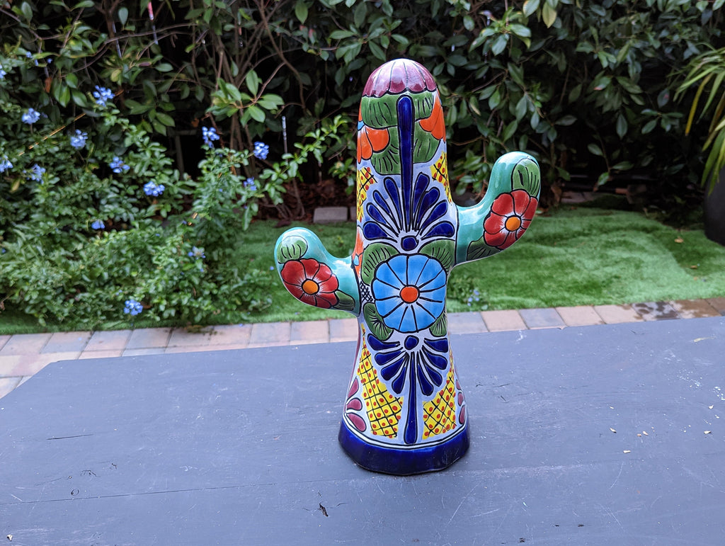 Saguaro Cactus Decor, Mexican Talavera Pottery, Cactus Room Decor - Bedroom, Bathroom, Cactus Decorations, Unique Gift