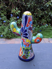 Saguaro Cactus Decor, Mexican Talavera Pottery, Cactus Room Decor - Bedroom, Bathroom, Cactus Decorations, Unique Gift
