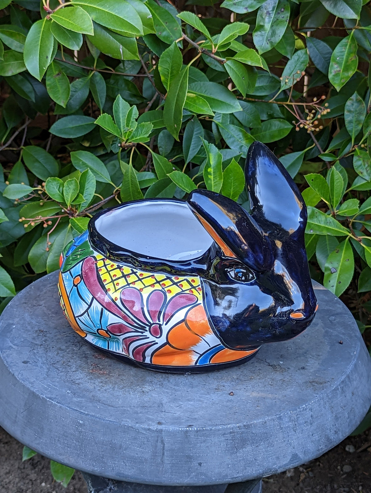 Rabbit Flower Pot, Colorful Talavera Pottery, Ceramic Planter, Indoor ...