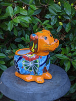 Cute Dog Flower Pot, Talavera Planter, Dog Decor, Flower Pots Outdoor, Dog Decorations, Handmade Mexican Talavera Pottery, Cute Dog Gifts