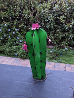 Cactus Garden Decor, Cactus Decorations for Yard or Home, Hand Painted Lifelike Metal Cactus, Mexican Yard Art