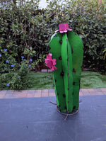 Cactus Garden Decor, Cactus Decorations for Yard or Home, Hand Painted Lifelike Metal Cactus, Mexican Yard Art