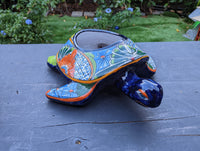 Turtle Planter, Talavera Pottery, Mexican Turtle Pot, Succulent Flower Pot, Ceramic Flower Pot, Painted Flower Pot, Mexican Garden Decor