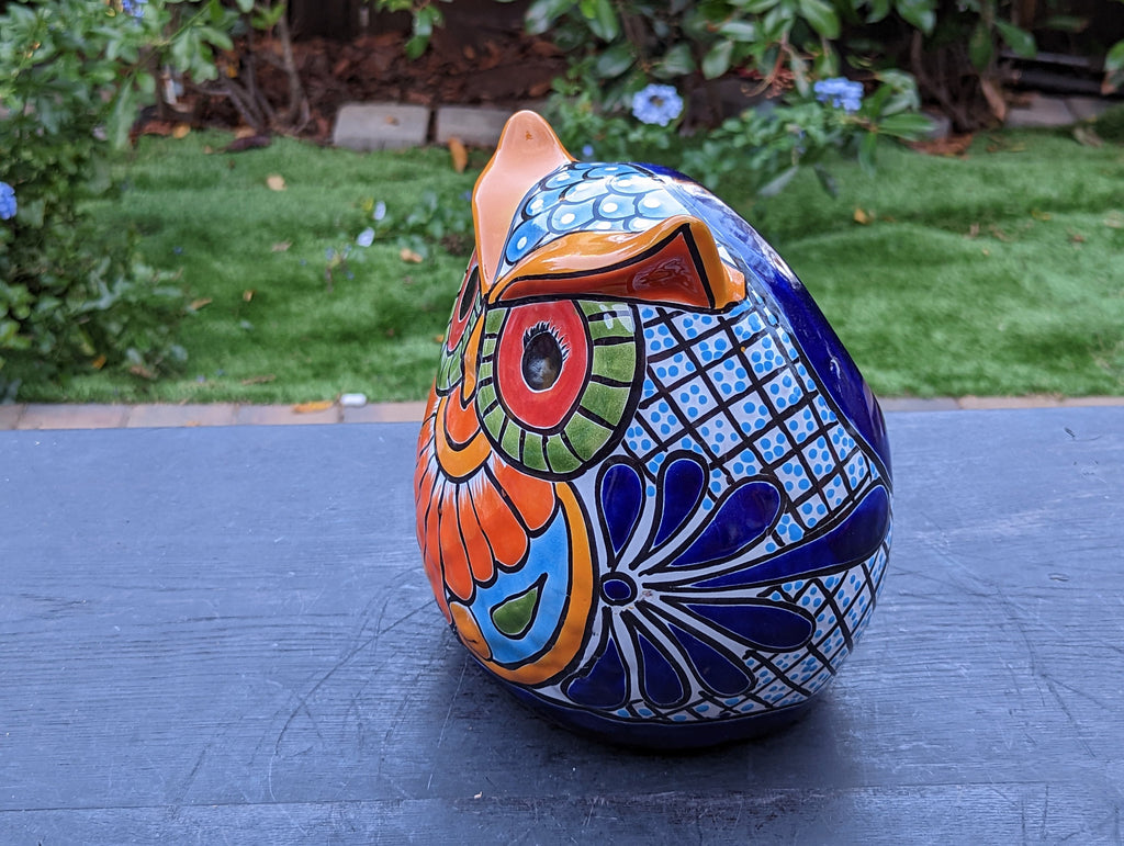 Owl Flower Pot, Talavera Ceramic Planter, Handmade  Pottery, Outdoor Garden Decor, Indoor Planter Home Decor, Cute Owl Gifts