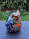 Owl Flower Pot, Talavera Ceramic Planter, Handmade  Pottery, Outdoor Garden Decor, Indoor Planter Home Decor, Cute Owl Gifts