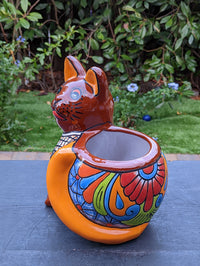 Cute Cat Flower Pot, Talavera Planter, Cat Decor, Flower Pots Indoor, Cat Decorations, Talavera Pottery, Handmade, Cute Cat Gifts