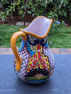 Beverage Pitcher, Handmade Talavera Pottery, Large Pitcher for Water, Lemonade, Drinks, Juice, Home Barware Party Pitcher, Mexican Decor