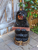 Chainsaw Carved Bear Welcome Sign, Wood Carving Black Bear Decor, Front Porch Home Decor Statue, Chainsaw Carving, 25&quot; Tall, Customize Sign