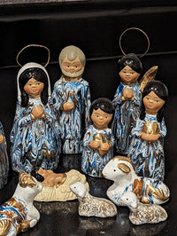 Christmas Nativity Set and Scene, Holy Family Home Decor, Original Handcrafted Art from Mexico, One-of-a-Kind Gift - 13 Pieces