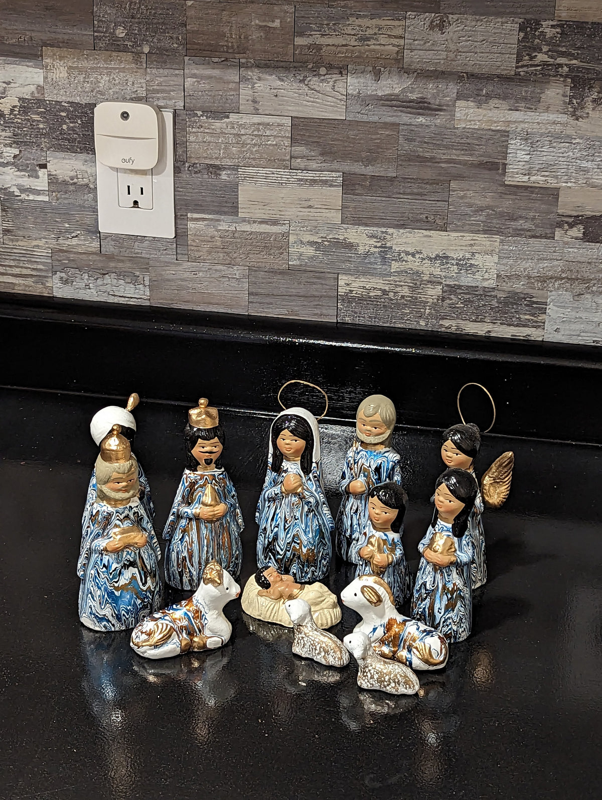 Christmas Nativity Set and Scene, Holy Family Home Decor, Original Handcrafted Art from Mexico, One-of-a-Kind Gift - 13 Pieces