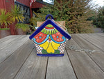 Ceramic Bird Feeder, Talavera Pottery, Decorative Outdoor Hanging Feeder Station, Handmade Mexican Pottery, Attract Wild Birds