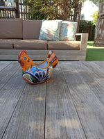 Chicken Flower Pot, Ceramic Talavera Planter, Handmade Mexican Pottery, Indoor Planter, Outdoor Pot, Colorful Home D?cor, Small Planter Pot