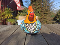 Chicken Flower Pot, Ceramic Talavera Planter, Handmade Mexican Pottery, Indoor Planter, Outdoor Pot, Colorful Home D?cor, Small Planter Pot