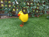 Yellow Birdie Decoration is Metal Garden Decor and Cute Little Chicken Yard Art