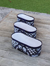 Succulent Planter Boxes, Talavera Pottery, Indoor Outdoor Windowsill Planters, Narrow Planters - Set of 3 Pots