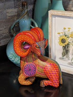 Ram Alebrije Art, Mexican Wood Carving Home Decor, Handmade Animal Sculpture & Mexican Folk Art, Carved Animal Statue, Ram Sculpture Art