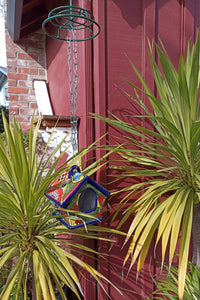 Ceramic Bird Feeder, Talavera Pottery, Decorative Outdoor Hanging Feeder Station, Handmade Mexican Pottery, Attract Wild Birds