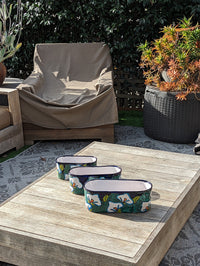 Succulent Planter Boxes, Talavera Pottery, Indoor Outdoor Windowsill Planters, Narrow Planters - Set of 3 Pots