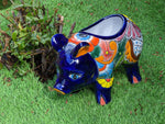 Ceramic Planter, Cute Pig Flower Pot, Pig Decor, Flower Pots Outdoor, Talavera Pottery, Handmade, Cute Pig Gift, Ceramic Pig Figurine