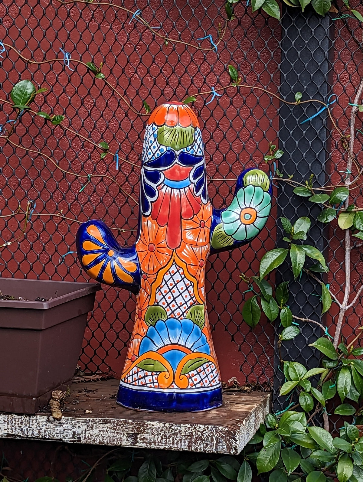Saguaro Cactus Decor, Mexican Talavera Pottery, Cactus Room Decor - Bedroom, Bathroom, Cactus Decorations, Unique Gift