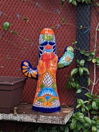 Saguaro Cactus Decor, Mexican Talavera Pottery, Cactus Room Decor - Bedroom, Bathroom, Cactus Decorations, Unique Gift