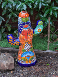 Saguaro Cactus Decor, Mexican Talavera Pottery, Cactus Room Decor - Bedroom, Bathroom, Cactus Decorations, Unique Gift