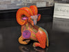 Ram Alebrije Art, Mexican Wood Carving Home Decor, Handmade Animal Sculpture & Mexican Folk Art, Carved Animal Statue, Ram Sculpture Art