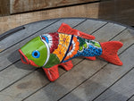 Ceramic Fish, Talavera Pottery, Handmade in Mexico, Fish Home Decor, Garden or Porch Decor, Yard Art, Unique Gift for Fish Lovers