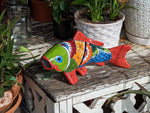 Ceramic Fish, Talavera Pottery, Handmade in Mexico, Fish Home Decor, Garden or Porch Decor, Yard Art, Unique Gift for Fish Lovers