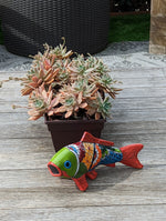 Ceramic Fish, Talavera Pottery, Handmade in Mexico, Fish Home Decor, Garden or Porch Decor, Yard Art, Unique Gift for Fish Lovers