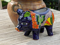 Ceramic Planter, Cute Pig Flower Pot, Pig Decor, Flower Pots Outdoor, Talavera Pottery, Handmade, Cute Pig Gift, Ceramic Pig Figurine