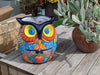 Owl Flower Pot 14" Ceramic Planter, Gorgeous Handmade Talavera Pottery, Outdoor Garden Decor, Home Decor, Unique Gift for Birders