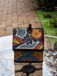 Ceramic Bird Feeder, Talavera Pottery, Decorative Outdoor Hanging Feeder Station, Handmade Mexican Pottery, Attract Wild Birds