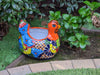 Talavera Chicken Ceramic Planter & Colorful Flower Pot, Handmade Outdoor Decor or Indoor Planter Pot, Colorful Ceramic Mexican Garden Decor