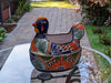 Talavera Chicken Ceramic Planter & Colorful Flower Pot, Handmade Outdoor Decor or Indoor Planter Pot, Colorful Ceramic Mexican Garden Decor