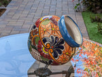 Colorful Sidepot Planter, Talavera Ceramic Flower Pot, Handmade Pottery, Outdoor Garden Decor, Indoor Home Decor, Unique Gift