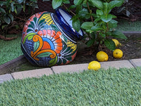 Colorful Sidepot Planter, Talavera Ceramic Flower Pot, Handmade Pottery, Outdoor Garden Decor, Indoor Home Decor, Unique Gift