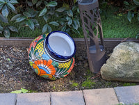 Colorful Sidepot Planter, Talavera Ceramic Flower Pot, Handmade Pottery, Outdoor Garden Decor, Indoor Home Decor, Unique Gift