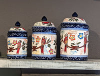 Ceramic Canister Set for Kitchen, 3 Storage Jars for Coffee or Dry Food, Colorful Kitchen Decor, Talavera Pottery