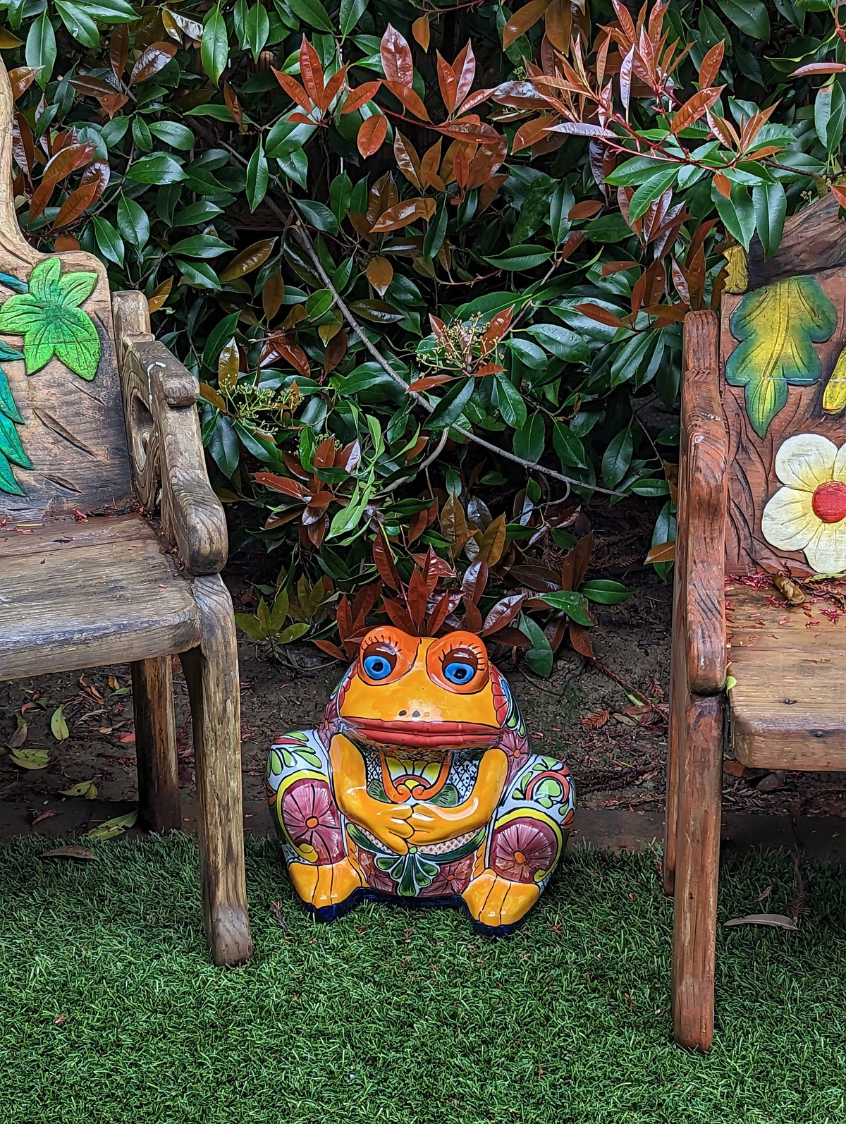 Frog Flower Pot, Colorful Ceramic Planter, Talavera Pottery, Indoor Outdoor Planter, Talavera Pot, Mexican Planter, Handmade Frog Pot, Large