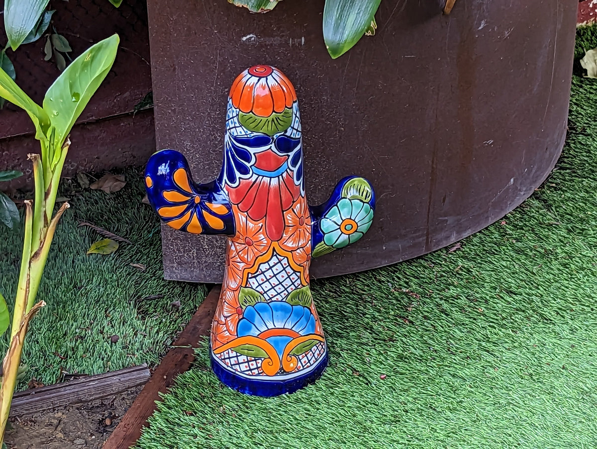 Saguaro Cactus Decor, Mexican Talavera Pottery, Cactus Room Decor - Bedroom, Bathroom, Cactus Decorations, Unique Gift