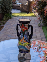 Colorful Vase, Talavera Pottery, Mexican Pottery Vase, Small Ceramic Vase, Vase Gift Ideas, Painted Flower Vase