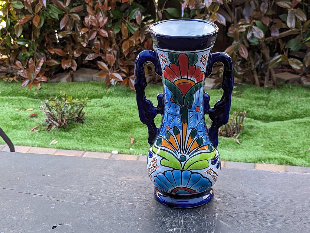 Colorful Vase, Talavera Pottery, Mexican Pottery Vase, Small Ceramic Vase, Vase Gift Ideas, Painted Flower Vase